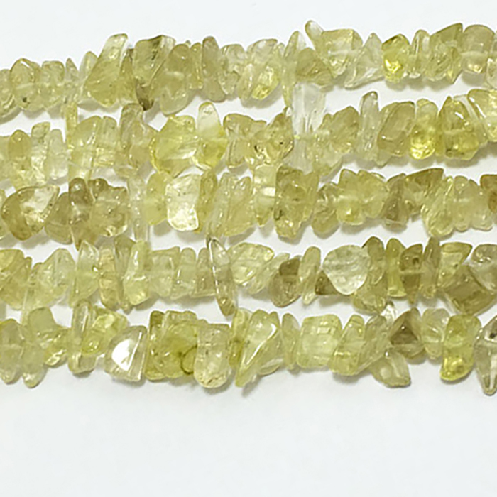Semi Precious Lemon Quartz Uncut Chips Beads