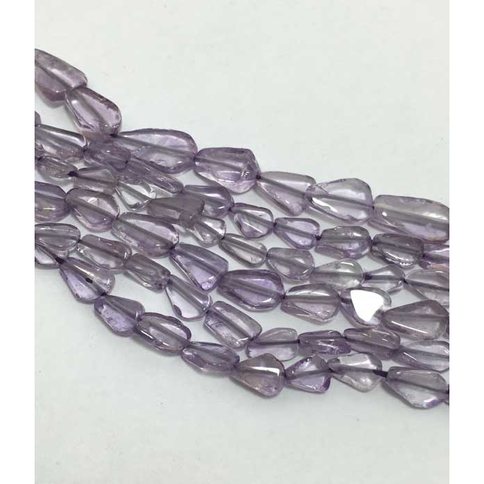 Loose Light Amethyst Plain Top Drill Tear Flat Pear 8X10MM to 10x12MM Beads