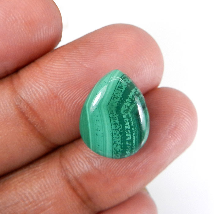 Buy Online Natural Malachite Oval Gemstone | Semi Precious Gemstones