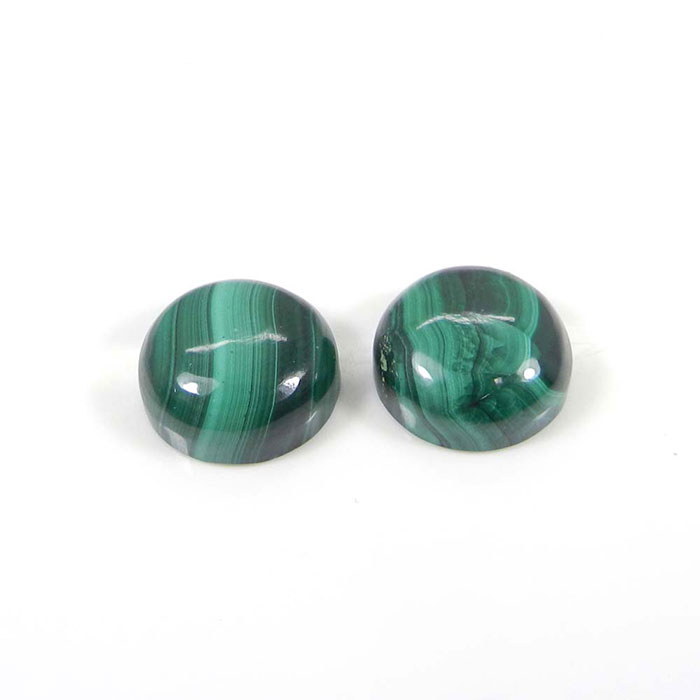 Round Natural Malachite Loose Gemstone For Jewelry Making