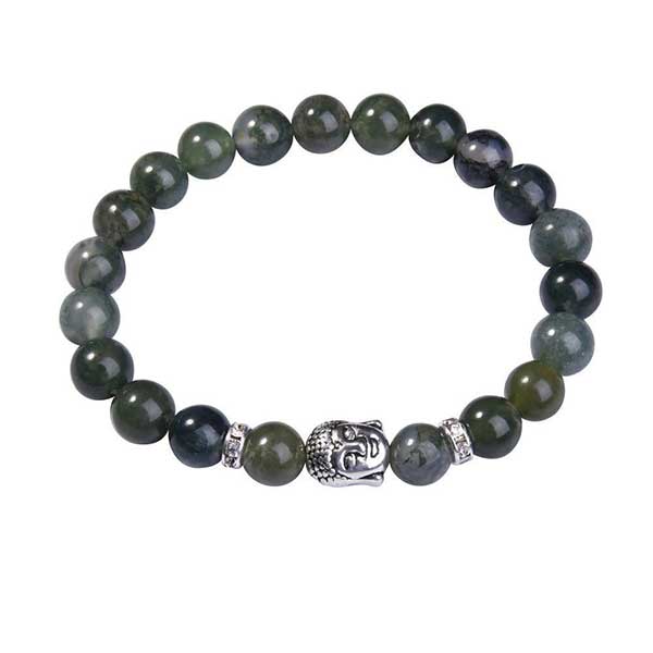 Buy Online Natural Moss Agate Beads Bracelets At Wholesale Price