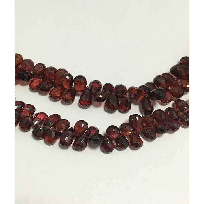 Buy Best Mozambique Garnet Faceted Side Drill Drops Pears 4mm to 9mm Beads