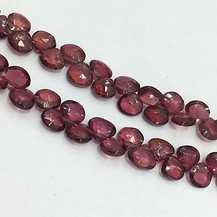 Online Mozambique Garnet Faceted Briolette Side Drill Drops Pear 5mm to 6mm Beads