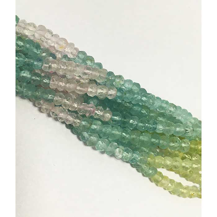 Loose Multi Aquamarine Faceted Rendell 3.5mm to 4mm Beads