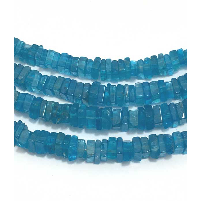 Best Buy Neon Apatite Plain Disc Square 3.5mm to 4.5mm Beads
