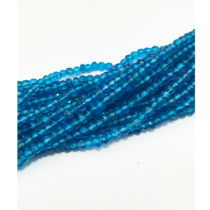 Buy Best Neon Apatite Faceted Rendell 3mm to 3.5mm Beads