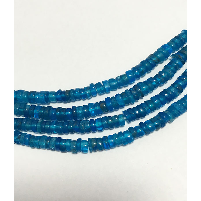 Top Quality Neon Apatite Plain Tyre(Wheel) 4mm to 5mm Beads