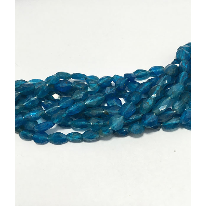 Manufacturer Neon Apatite Faceted Oval 5mm to 8mm Beads