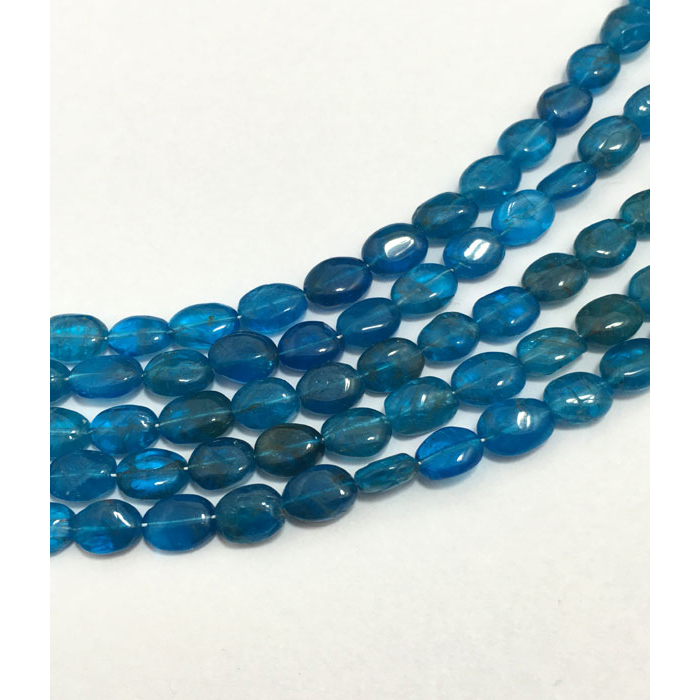 Loose Neon Apatite Plain Oval 6mm to 7mm Beads