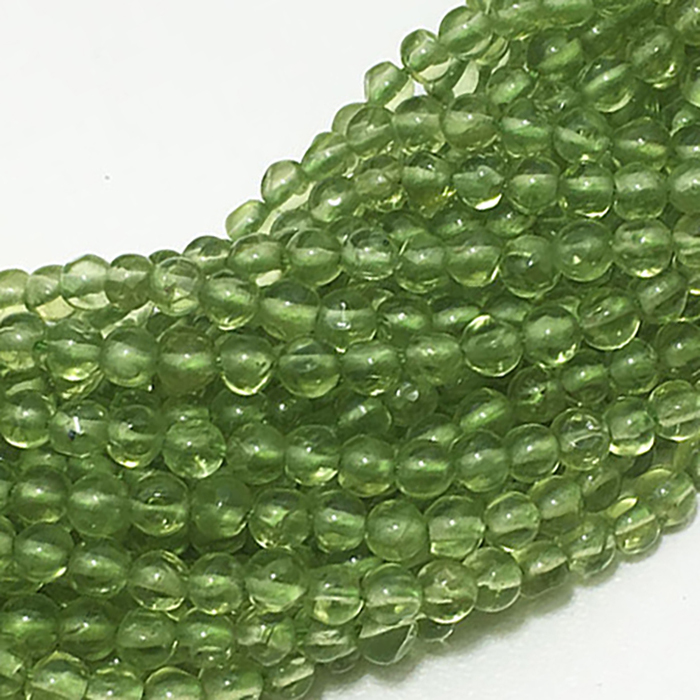 Peridot Plain Round 2mm to 3mm Beads