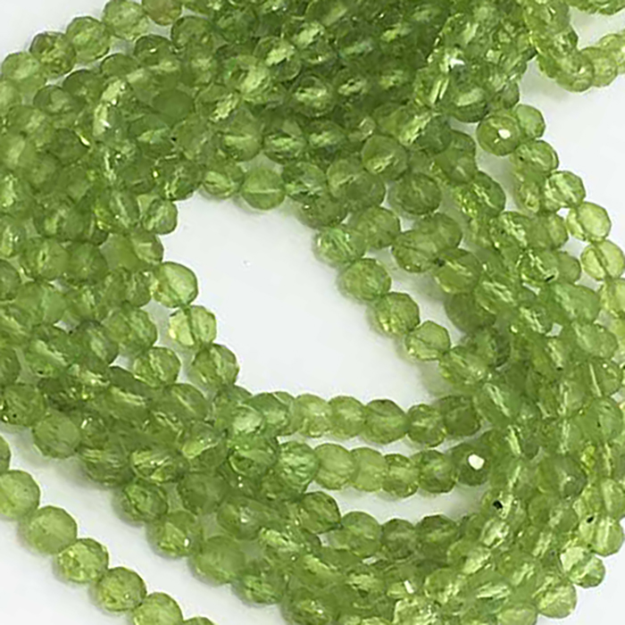 Peridot Faceted Round 3.5mm to 4mm Beads