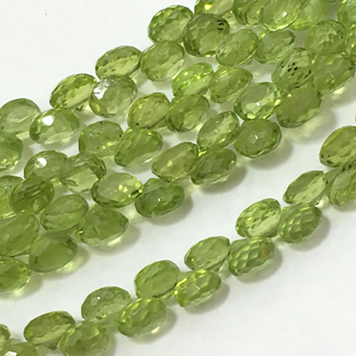 Peridot Faceted Onion 4mm to 5mm Beads