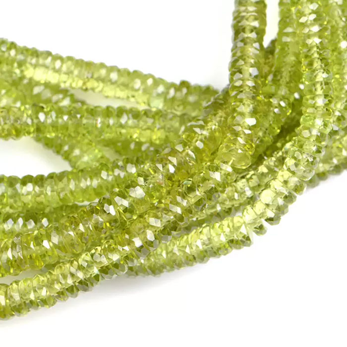 manufacturer of Peridot Faceted Beads Strands for jewellery