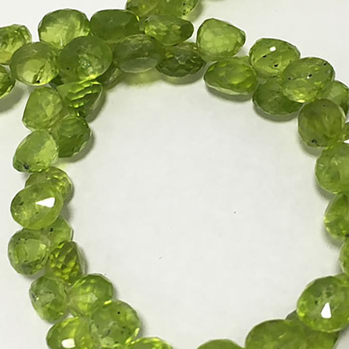 Peridot Faceted Onion 5.5mm to 6.5mm Beads