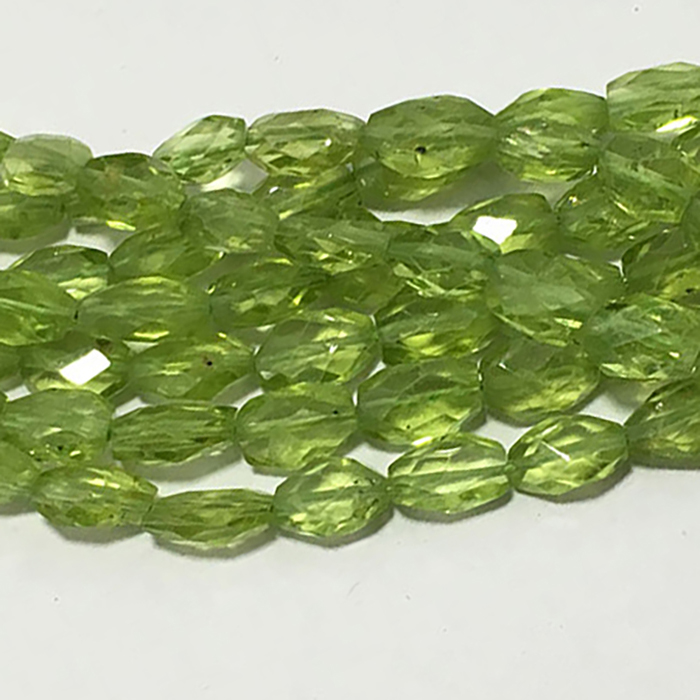Peridot Faceted Oval 5mm to 6mm Beads
