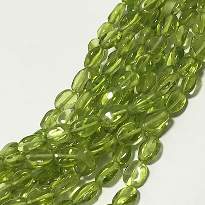 Peridot Plain Oval 5mm to 6mm Beads