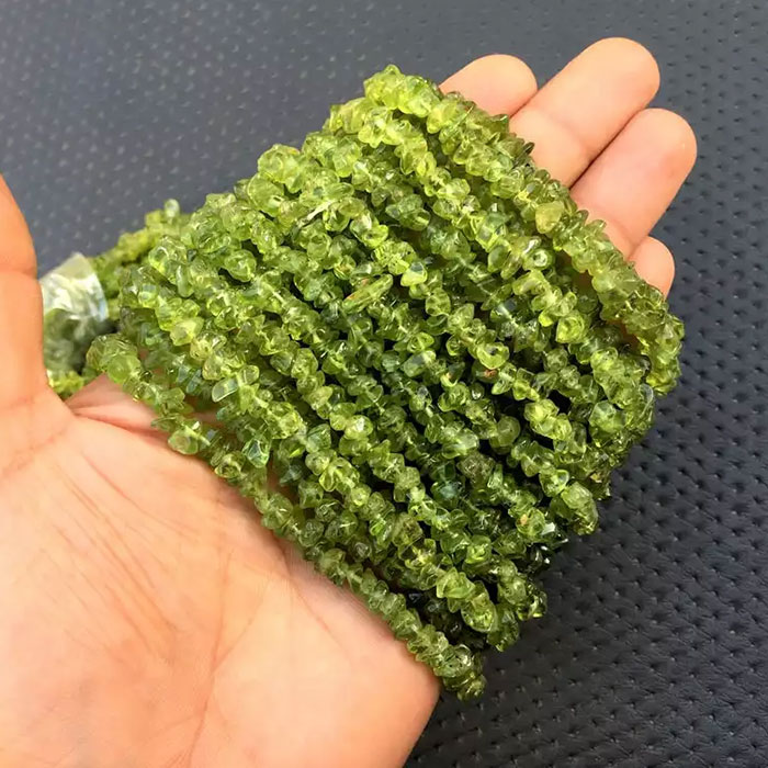 awesome look Peridot Plain Beads Strands mala
