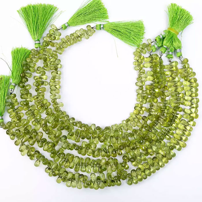 hand made Peridot Faceted Beads Strands wholesaler