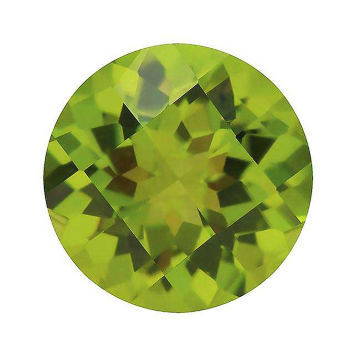 Round Natural Peridot Loose Gemstone For Jewelry Making