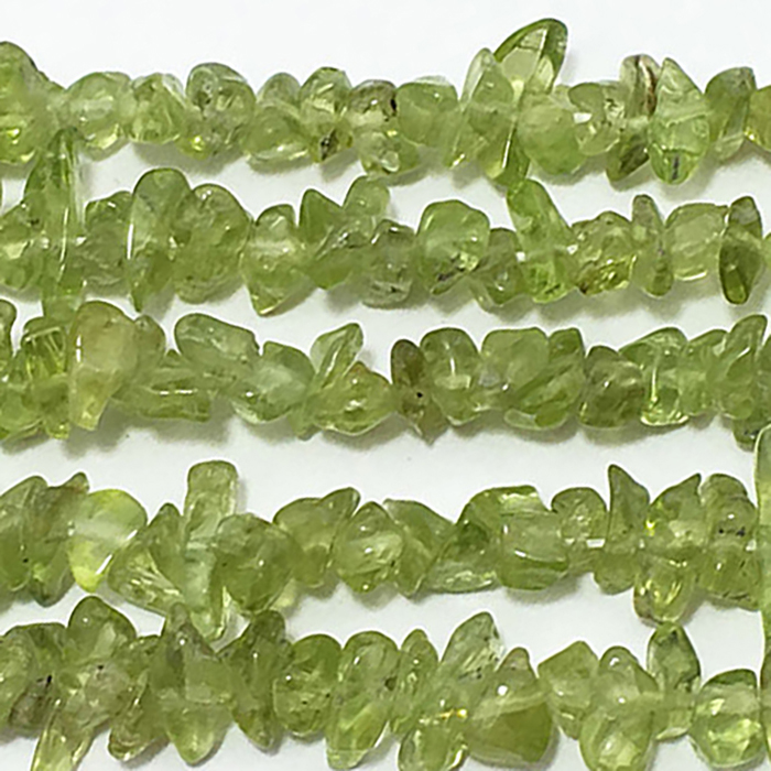 Peridot Uncut Chips Uneven Beads