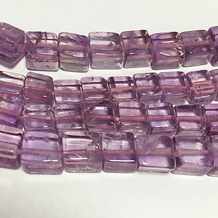 exporters of Pink Amethyst Box Beads Strand for mala making