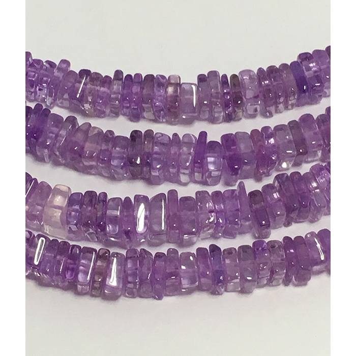 manufcturer of Pink Amethyst Disc Square Beads Strand for jewelry