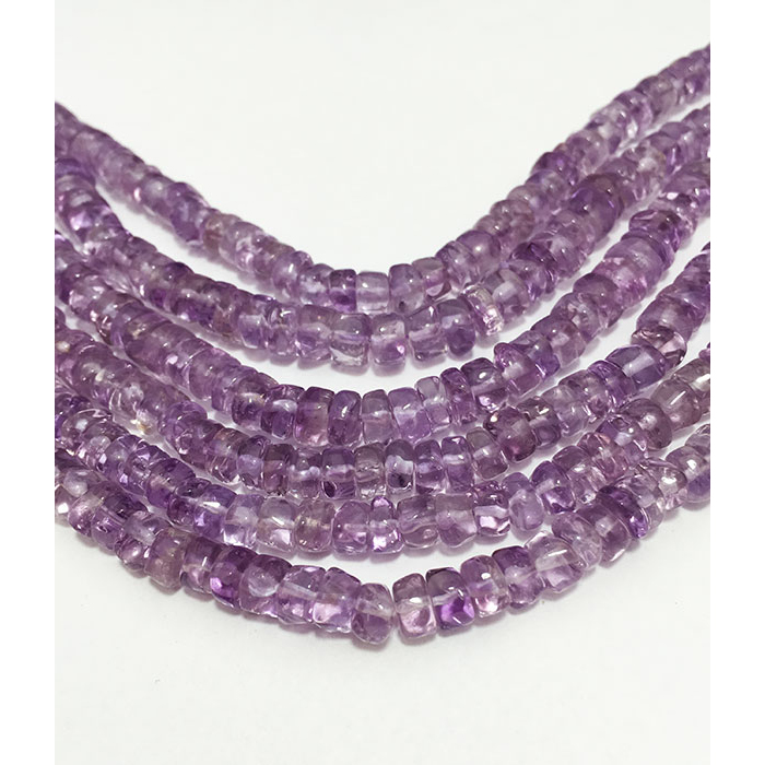 huge collection of Pink Amethyst Tyre (Wheel) Beads Strand exporters