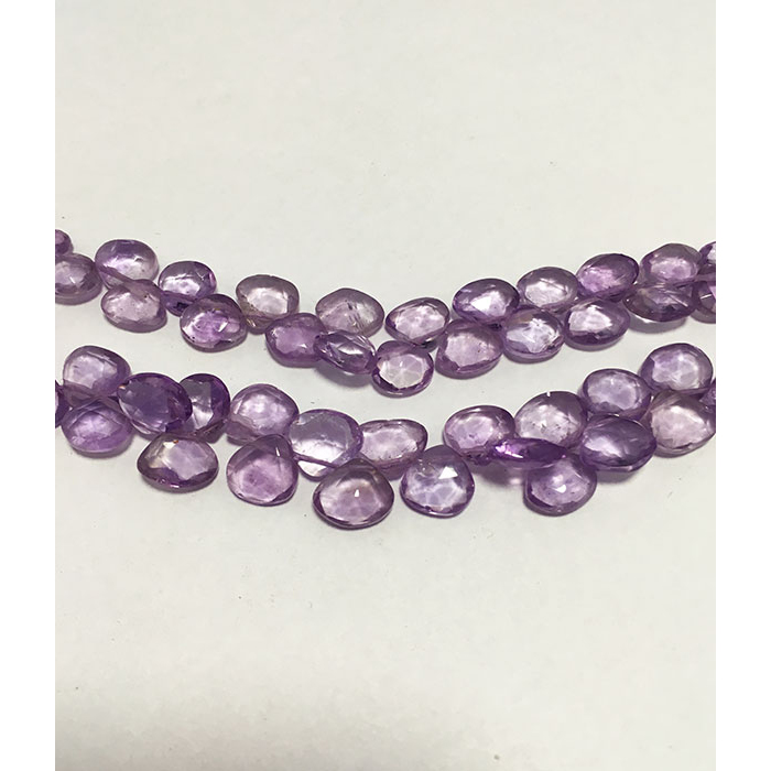 wholesaler of Pink Amethyst Hearts Beads Strand for mala