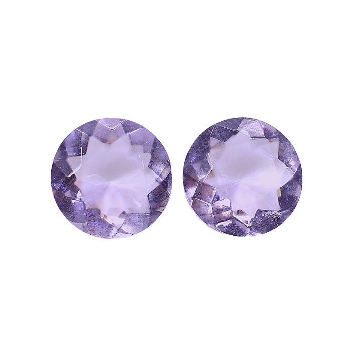Round Natural Pink Amethyst Loose Gemstone For Jewellery Making