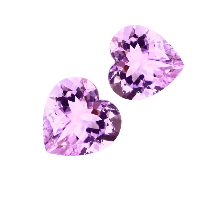 Shop for the best loose jewellery stones | heart Pink Amethyst loose gemstone|