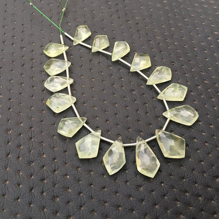 suppliers of Prehnite Faceted Beads Strands at best price