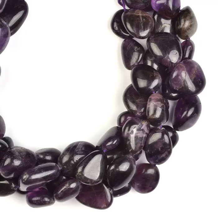 wholesaler of Amethyst Nuggets Beads Strand for mala
