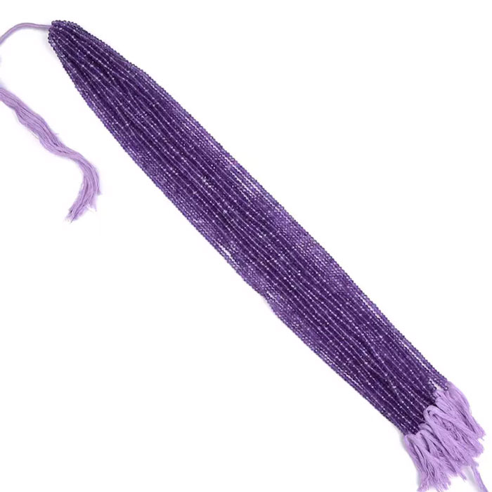 wholesaler of Amethyst Rondelle Beads Strand for mala