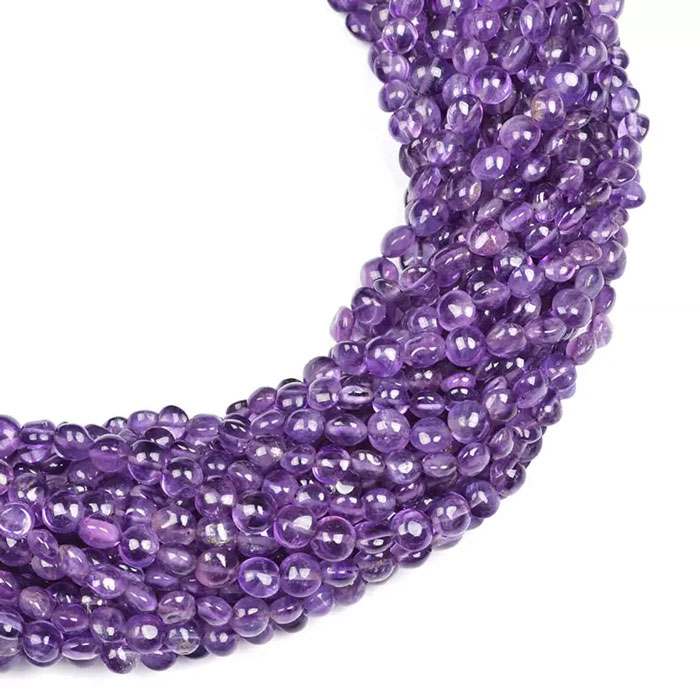 best deals Amethyst Coin Beads Strand suppliers