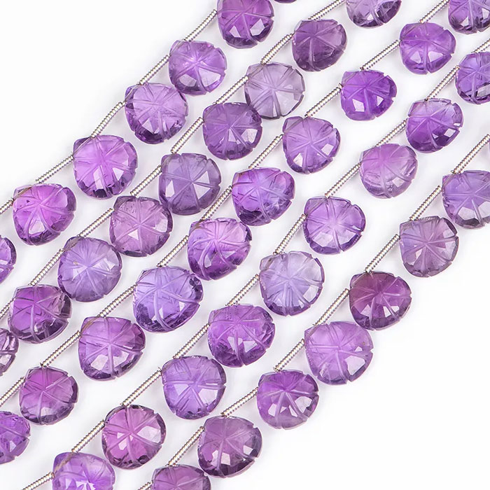 best buy Amethyst Round Beads Strand for necklace