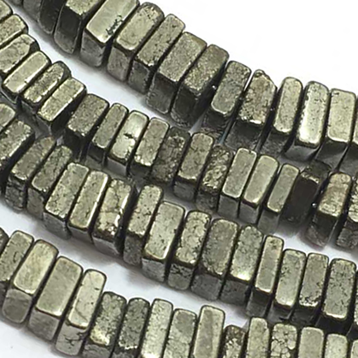 Online Ready Stock Pyrite Plain Disc Square 4mm to 4.5mm Beads