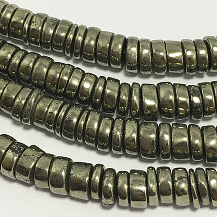 Buy Best Pyrite Plain Tyre (Wheel) 5.5mm to 6.5mm Beads