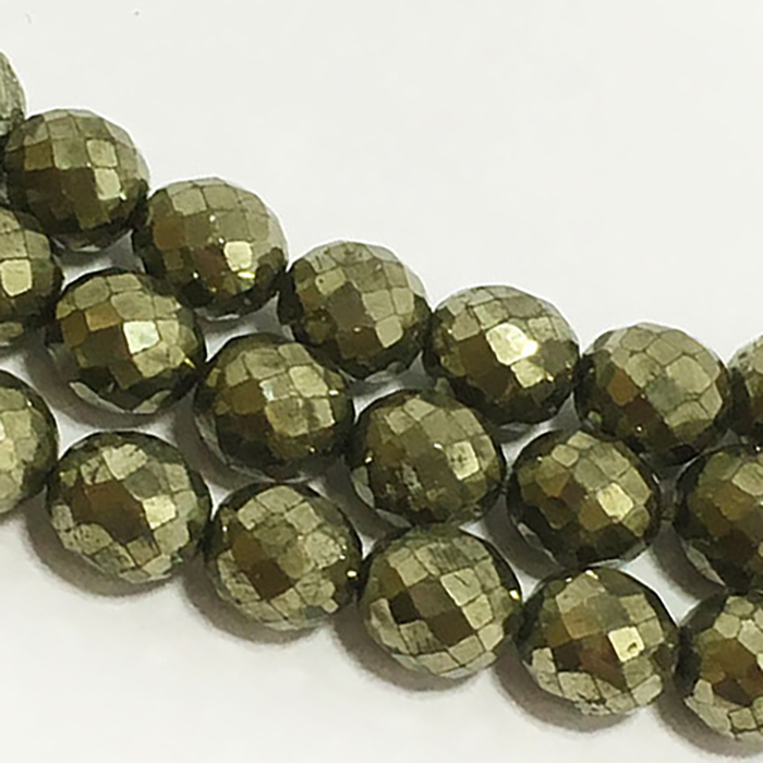 Best Buy Pyrite Faceted Round 7mm to 8mm Beads
