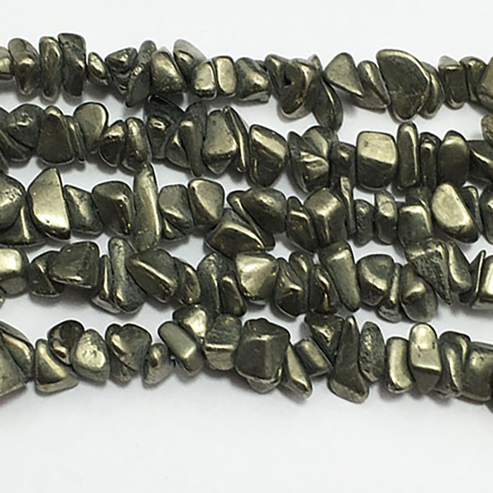 Natural Pyrite Uncut Chips Uneven Beads