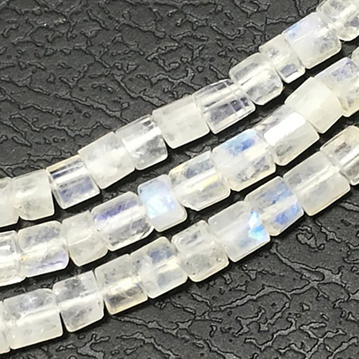 Exporter Rainbow Moonstone Faceted Tyre 4mm Beads