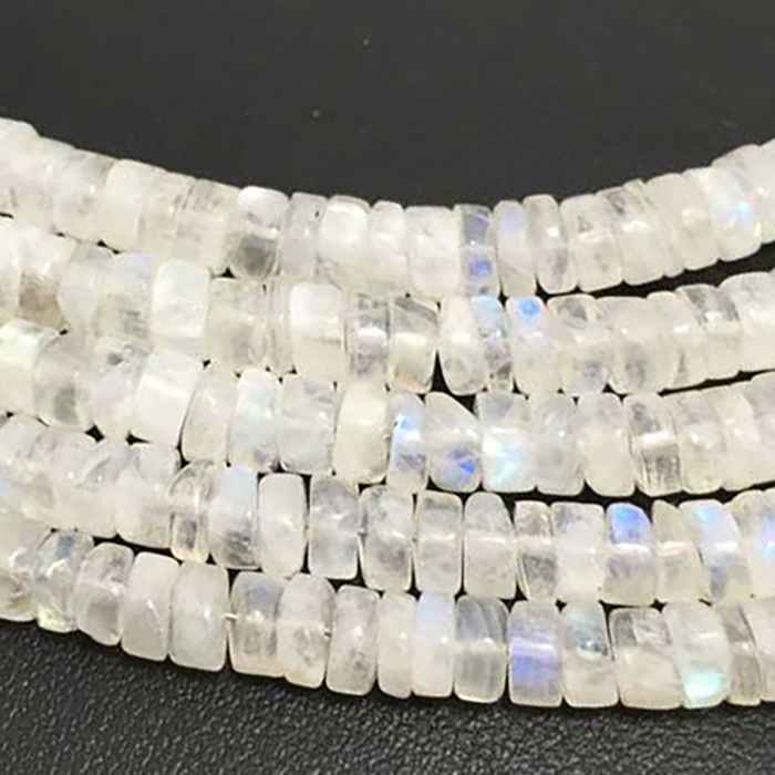 Supplier Rainbow Moonstone Plain Tyre 5mm to 5.5mm Beads
