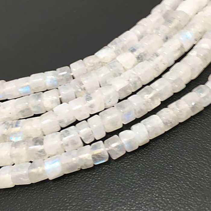 Stunning Rainbow Moonstone Plain Wheel 5mm to 5.5mm Beads