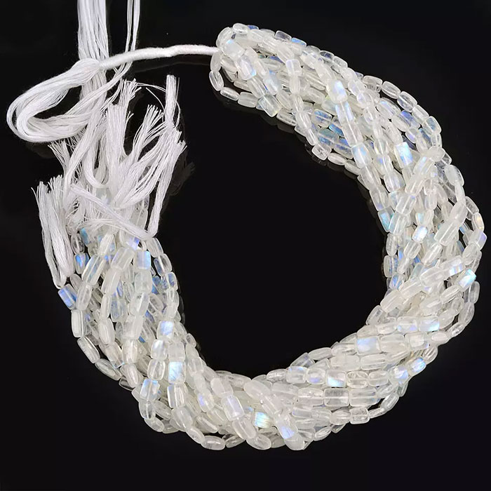 online selection of Rainbow Moonstone Faceted Beads Strands for mala
