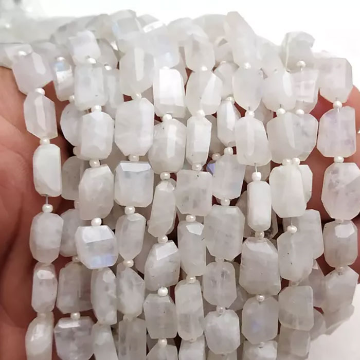 manufacturer of Rainbow Moonstone Faceted Beads Strands for jewellery