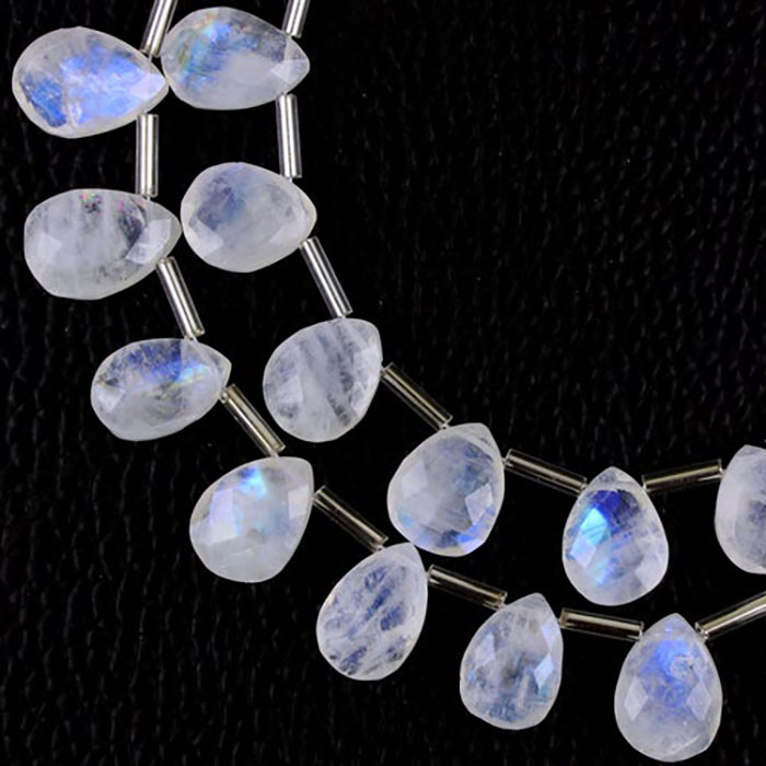 hand made Rainbow Moonstone Faceted Beads Strands wholesaler