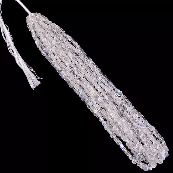 best buy Rainbow Moonstone Faceted Beads Strands for necklace
