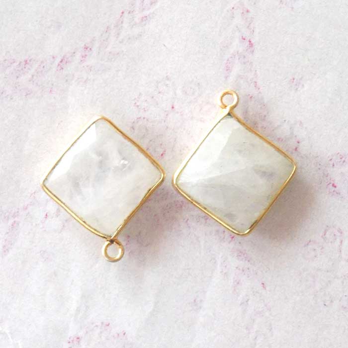 Online Supplier Of Gemstone Single Bail Connector Beads Electroplated Connector