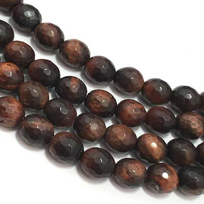 Top Quality Red Tiger Eye Faceted Round 4mm to 4.5mm Beads