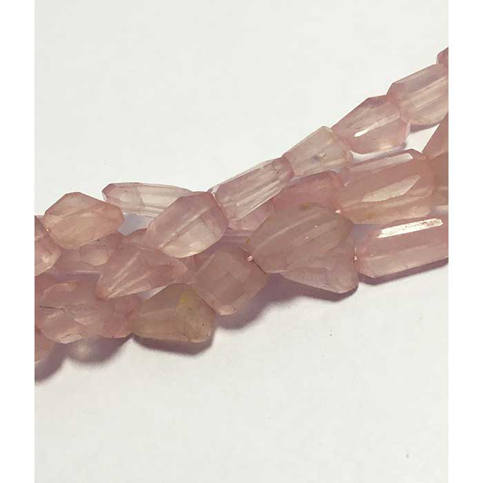 Loose Rose Quartz Faceted Tumble 10MM To 15MM Beads