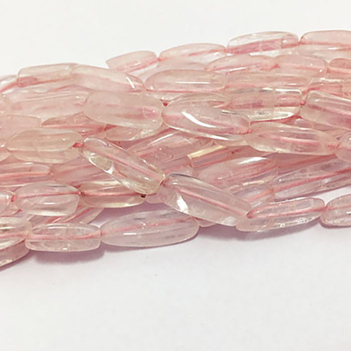 Natural Rose Quartz Plain Twisted Cube 10MM To 15MM Beads
